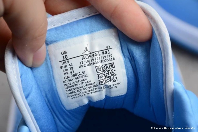 Official Maikesneakers AO9944-441 UNC 1 Jordan (W) Air Low 0809